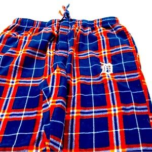 Concepts Blue/Orange Plaid Detroit Tigers Flannel Pants Size Large